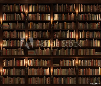 Picture of Bookshelf Seamless texture vertically and horizontally